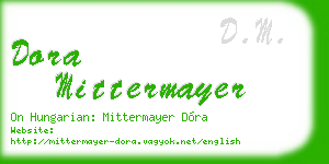 dora mittermayer business card